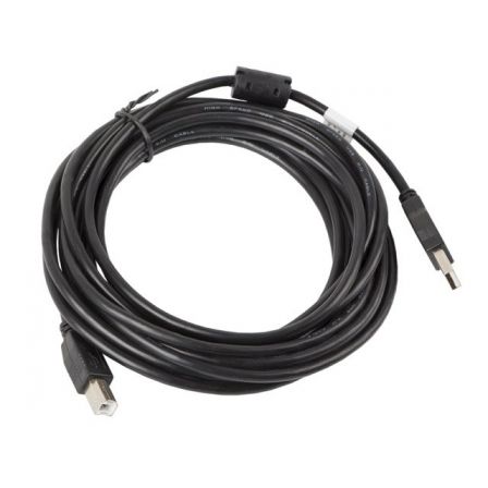 Lanberg Cable USB 2.0 Tipo A a B para Impresora con Ferrita, 5m, Negro